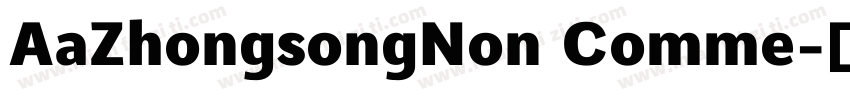 AaZhongsongNon Comme字体转换